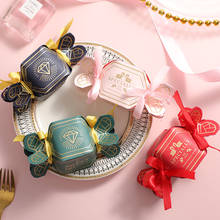 (25 segundos) caixa de doces de casamento, rosa, noivado, formato de doces, caixa de papel de presente, caixas de chocolate para decoração de festa b011 2024 - compre barato