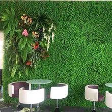 Placa de parede chinesa com flores artificiais, plantas verdes, gramado, parede, janelas, casamento, decoração da casa, simulação de eucalipto 2024 - compre barato