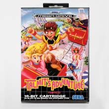Elevata-tarjeta de juego de 16 bits para Sega Mega Drive, cubierta de aventura con caja de venta al por menor 2024 - compra barato