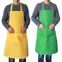Solid Color kitchen Apron With Pockets Restaurant Cooking Shop Art Work Universal Aprons Multi Color Sleeveless Cleaning Apron 2024 - купить недорого