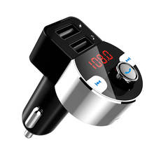 JustPlay Bluetooth 5.0 Car Charger FM Transmitter Mp3 Player Wireless Handsfree USB Fast Charge 3.1A for Xiaomi Huawei Phone 2024 - buy cheap