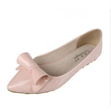 Sapato feminino de ponta fina com laço, calçado de salto fino feminino de couro 2024 - compre barato