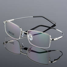 Armações de óculos masculinos, armações de óculos de metal quadrado, óculos preto dourado, modelo retrô 2024 - compre barato