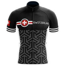 Summer black New Switzerland Cycling Jerseys Short Sleeve Shirts Men Bicycle Clothing Maillot Ropa Ciclismo Racing Bike Clothes 2024 - buy cheap