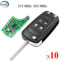 10PCS/LOT, 5 Buttons Remote Key for Chevrolet Malibu Cruze Aveo Spark Sail 315/433MHz ID46 Chip 4+1 Button Control Alarm Fob 2024 - buy cheap