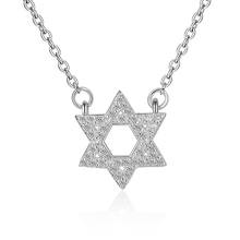 Hollow Out   Six Pointed Star Pendant Necklace Elegant Women's Wedding Clavicle Chain Fashion Jewelry Gifts 2024 - buy cheap