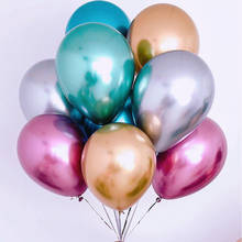 Globos de látex con perlas de Metal brillante para niños, decoración para fiesta de cumpleaños, 12 pulgadas, 3,5g, 50 unidades 2024 - compra barato