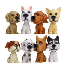 Figuras de acción de animales para salpicadero de Interior, adornos Kawaii para coche, cabeza agitadora de resina para perro, cachorro, juguetes, regalos, 1 ud. 2024 - compra barato