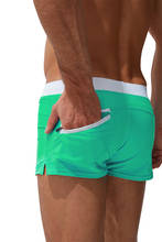 Sungas moda praia masculina, calções de banho para homens, maiô boxer masculino 2024 - compre barato