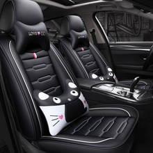 Capa de couro para banco de carro datsun-do, de alta qualidade, mg3 (dianteira + traseira), 5 assentos com almofada 2024 - compre barato