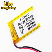 3.7V lithium battery 302030 032030 140mah MP3 MP4 GPS Bluetooth cell battery toys 2024 - buy cheap