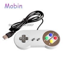 Controle usb com fio para super usb, joystick retrô clássico snes usb melhor qualidade frete grátis 2024 - compre barato