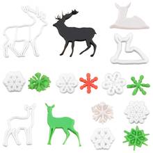 8Pcs/set Christmas Cookie Cutter Molds Snowflake Elk Deer for Xmas Cake Decorating Tools Fondant Chocolate Cake Moulds 2024 - buy cheap