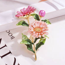 4 Color Enamel Chrysanthemum Daisy Flower Shape Brooch Pins for Women Girls DIY Banquet Party Pins Fashion Jewelry Gift Decor 2024 - buy cheap