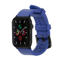 Correa de alta gama para Apple Watch Series 1/2/3, 38mm, 42mm, correa de goma de flúor para iWatch 4/5/6/SE, 40mm, 44mm 2024 - compra barato