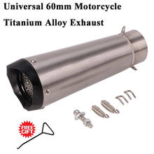 Universal Motorcycle Yoshimura Exhaust Pipe Escape Modified Titanium Alloy GP Muffler 60mm For Z900 CBR1000RR R6 ATV S1000RR R1 2024 - buy cheap