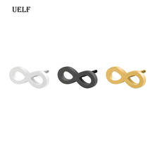 Uelf Hot Sale Stainless Steel Infinity Love Infinite Stud Earrings for Women Fashion Earrings Stainless Steel Jewelry 2024 - buy cheap