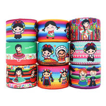 50 Yards 1'  25MM/38MM/75MM Mexico Cartoon Printed Grosgrain Ribbons For Hair Bows DIY Handmade Materials Y2020103001 2024 - compre barato