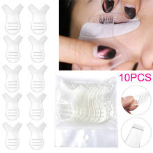 Escova de limpeza de cílios descartável, 10 unidades em forma de y, escova macia de plástico, acessórios para máscara de maquiagem 2024 - compre barato