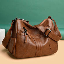Роскошная женская сумка, дизайнерские мягкие кожаные женские ручные сумки, сумки через плечо для женщин 2020, большие вместительные сумки на плечо 2024 - купить недорого