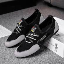 New Fashion 2021 Men‘s Soft Suede leather Mix black red Casual Driving Shoes Flats Sport Walking Sneakers Zapatos Hombre 2024 - buy cheap
