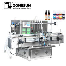 ZONESUN Automatic Liquid Filling Machine 4 Heads E Juice Lotion Peristaltic Pump  Cosmetic Bottle Filler with Chain Conveyor 2024 - buy cheap