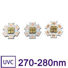 Diodo de lámpara LED UVC profundo de 275nm, diodo 3535, 32mW, 40mW, SMD 6V12V24V, 4Chips para equipo de desinfección UV, 285nm, 315nm, esterilización 2024 - compra barato