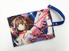 Crianças lona papelaria anime cartão captor sakura estudantes conveniente saco de armazenamento 2024 - compre barato