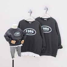 Top Family Matching Sport Outfits Long Sleeve Sweatshirt Tees Family Looking 1985 Sweatshirts Children&parents Top Couples wear 2024 - buy cheap