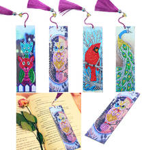 HUACAN Special Shaped Diamond Painting Leather Bookmark Diamond Embroidery Craft Tassel Book Marks For Books Christmas Gifts 2024 - buy cheap