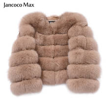 Casaco de inverno feminino real pele de raposa outerwear moda casacos de pele natural feminino peludo casacos s7660 2024 - compre barato