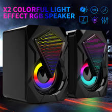 RGB LED Computer Speaker Subwoofer For Laptop Desktop/Mobile Phone/MP3/MP4/DVD 2024 - buy cheap