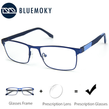 BLUEMOKY Prescription Glasses Optical Eyeglasses Anti-blue light Photochromic Lenses Men Metal Glasses Frame Progressive Eyewear 2024 - buy cheap