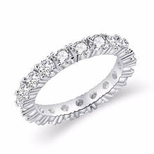 Новая мода серебристый циркониевый кольца для женщин высокого качества женские обручальные кольца серьги-гвоздики горячая распродажа 2024 - купить недорого