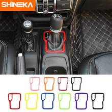 SHINEKA Interior Mouldings For Jeep Wrangler JL ABS Car Gear Shift Panel Cover Ring Sticker Accessory For Jeep Wrangler JL 2018+ 2024 - buy cheap