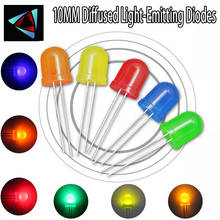 10mm 10 unids/lote, LED redondo, colores rojo, azul, blanco, amarillo, verde y naranja 2024 - compra barato