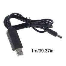 Cable Universal USB de 5V a 12V CC, Cable de aumento de potencia de 5,5x2,1mm con pantalla LED para enrutador, tira de LED y más dispositivos de 12V 2024 - compra barato