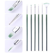 8Pcs/Set UV Gel Liner Nail Brush Painting Drawing Liner Acrylic Pens Marble Handle Nail Art Pens DIY Tool For Gel varnish 2024 - buy cheap