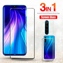 Funda 3 en 1 + cristal templado para cámara para Xiaomi Redmi note 8 Pro, Protector de pantalla para Redmi note 8T 8 7, película de vidrio de cobertura completa 2024 - compra barato