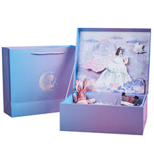 Caja de regalo de joyería exquisita, flor de jabón Rosa eterna, anillo de boda, pendientes, collar, Día de San Valentín, conjunto de regalo de embalaje de joyería #99 2024 - compra barato