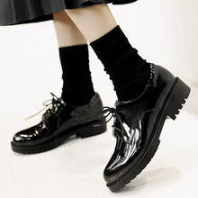 Ymechic sapatos de salto largo e casual, sapatos femininos de couro falso, com renda, preto e vermelho, salto baixo, da moda, 2020 2024 - compre barato