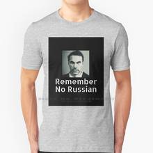 Makarov - Remember No Russian T Shirt 100% Pure Cotton Makarov Gaming Games Modern Warfare 2024 - buy cheap