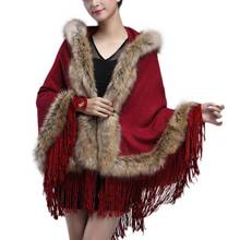 Abrigo de piel peluda para mujer abrigo de manga larga de abrigo de otoño invierno chaqueta de abrigo peludo sin cuello elegante capa 2024 - compra barato
