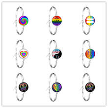 Gay Pride Chain Bracelet Same Sex LGBT Jewelry Gay Lesbian Pride With Rainbow Love Wins Gift Same Sex Marriage Love Gift 2024 - buy cheap