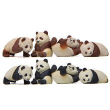 Figuritas bonitas de Panda para decoración de jardín, miniaturas de animales, accesorios artesanales, 4 Uds. 2024 - compra barato
