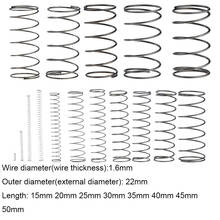 10PCS 1.6*22*15-50mm Spring Steel Small Compression Release Mechanical Return Spring Pressure Spring OD 22mm 1.6x22x15-50mm 2024 - buy cheap