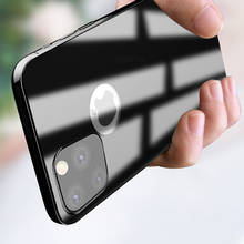Черная, белая, Золотая задняя 9H закаленная стеклянная Защитная пленка для iPhone 11 Pro MAX X XR XS Max, задняя полная защита экрана 2024 - купить недорого