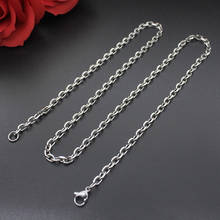 oulai777 long Steel color chains necklace mens stainless steel fashion necklaces gifts for male accessories jewelry on the neck 2024 - buy cheap
