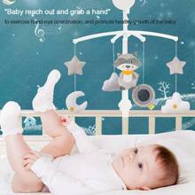 0-1Y Baby 4 Colors Musical White Cute Rotating Bedside Bell Rattle Comfortable Soft Soothing Plush Animal Toy For Baby Kids Gift 2024 - buy cheap