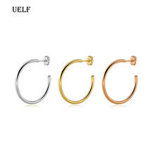 Uelf Gold Rose Silver  color  bar circle geometric long studs girl women fashion Stainless Steel  jewelry earrings 2024 - buy cheap